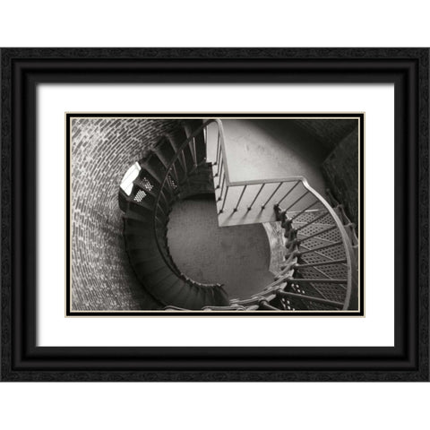 Lighthouse Stairs II Black Ornate Wood Framed Art Print with Double Matting by Geyman, Vitaly