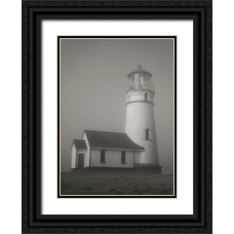 Misty Lighthouse II Black Ornate Wood Framed Art Print with Double Matting by Geyman, Vitaly