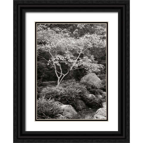 Japanese Park I BandW Black Ornate Wood Framed Art Print with Double Matting by Geyman, Vitaly