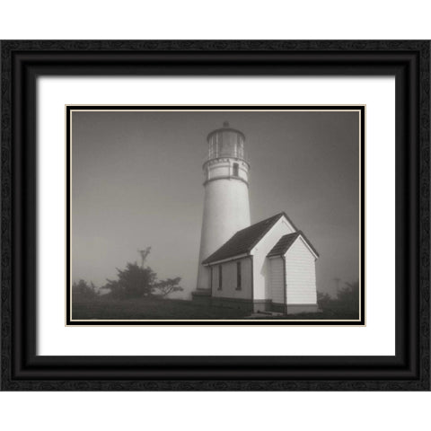 Misty Lighthouse III Black Ornate Wood Framed Art Print with Double Matting by Geyman, Vitaly