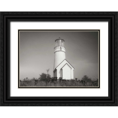 Misty Lighthouse IV Black Ornate Wood Framed Art Print with Double Matting by Geyman, Vitaly
