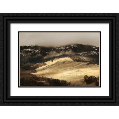Mountain Glow Black Ornate Wood Framed Art Print with Double Matting by Geyman, Vitaly