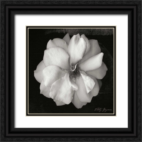 Wild Rose Square Black Ornate Wood Framed Art Print with Double Matting by Geyman, Vitaly