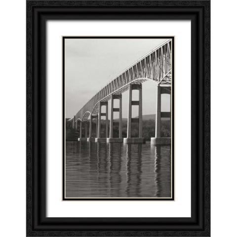 Hudson Bridge I Black Ornate Wood Framed Art Print with Double Matting by Vitaly, Geyman