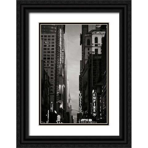 Manhatten Sky Black Ornate Wood Framed Art Print with Double Matting by Vitaly, Geyman