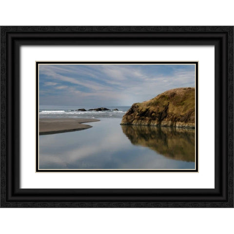 Perfect Stillness Black Ornate Wood Framed Art Print with Double Matting by Geyman, Vitaly