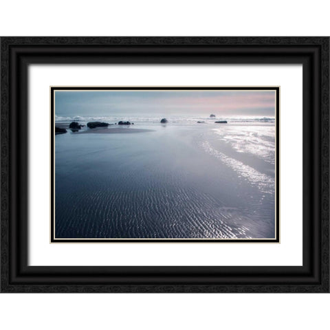 Seashore Serenity III Black Ornate Wood Framed Art Print with Double Matting by Geyman, Vitaly
