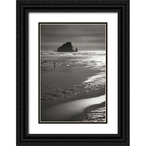 Seashore Serenity II BW Black Ornate Wood Framed Art Print with Double Matting by Geyman, Vitaly