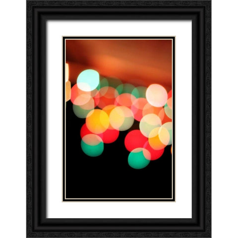 Bokeh IV Black Ornate Wood Framed Art Print with Double Matting by White, Leesa