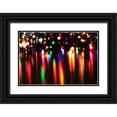 Reflections III Black Ornate Wood Framed Art Print with Double Matting by White, Leesa