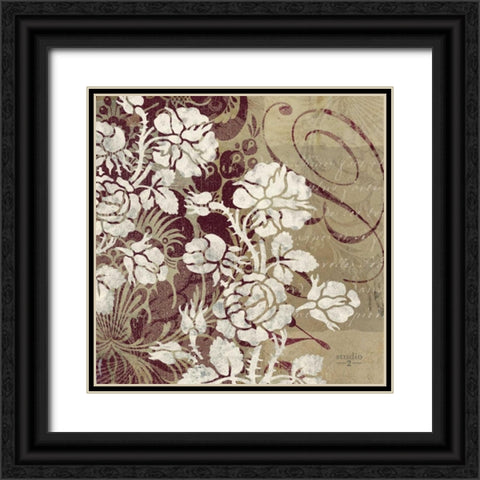 Argento I Black Ornate Wood Framed Art Print with Double Matting by Studio 2