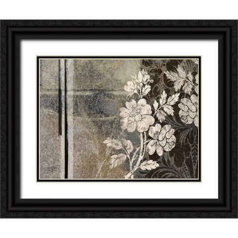 Gray Argento II Black Ornate Wood Framed Art Print with Double Matting by Studio 2