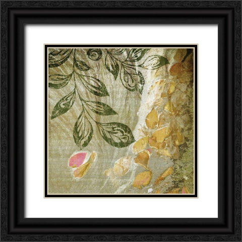 Green Swirl I Black Ornate Wood Framed Art Print with Double Matting by Studio 2