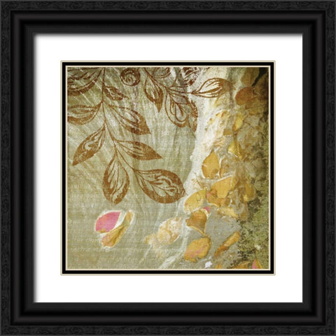 Gold Swirl I Black Ornate Wood Framed Art Print with Double Matting by Studio 2