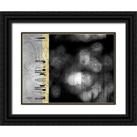 Path I Black Ornate Wood Framed Art Print with Double Matting by Studio 2