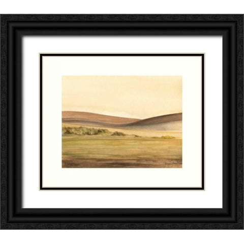 Waterville Fields Black Ornate Wood Framed Art Print with Double Matting by Sheler, Sammy