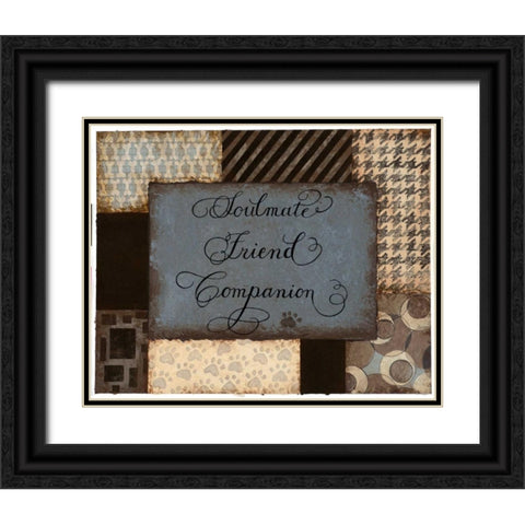 Soulmate Black Ornate Wood Framed Art Print with Double Matting by Smith, Pamela