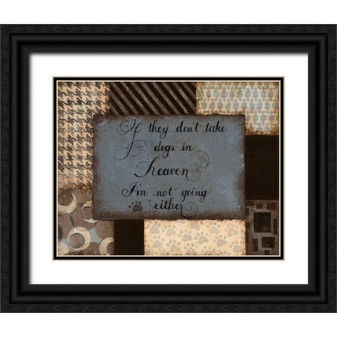 Dogs in Heaven Black Ornate Wood Framed Art Print with Double Matting by Smith, Pamela