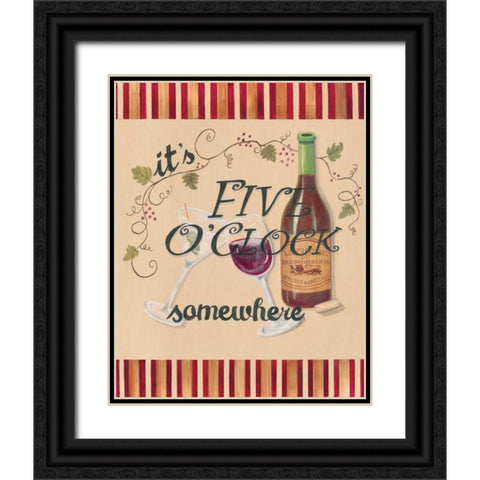 Happy Hour II Black Ornate Wood Framed Art Print with Double Matting by Smith, Pamela