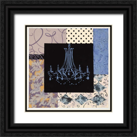 Chandelier IV Black Ornate Wood Framed Art Print with Double Matting by Smith, Pamela