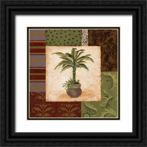 Potted Palm II Black Ornate Wood Framed Art Print with Double Matting by Smith, Pamela
