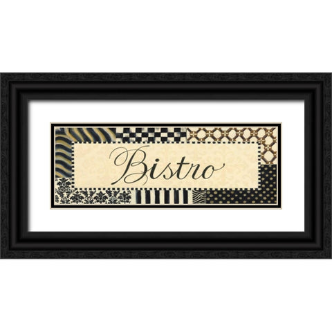 Bistro Black Ornate Wood Framed Art Print with Double Matting by Smith, Pamela