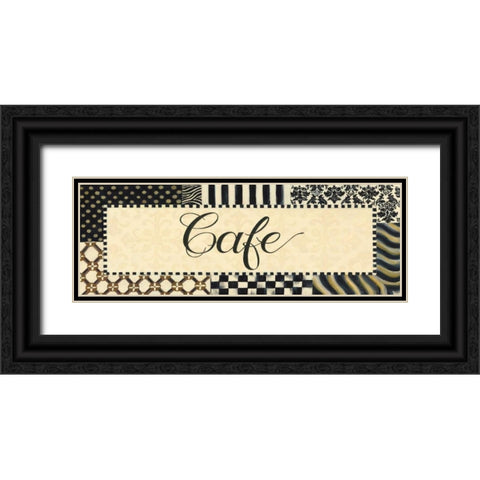 Cafe Black Ornate Wood Framed Art Print with Double Matting by Smith, Pamela