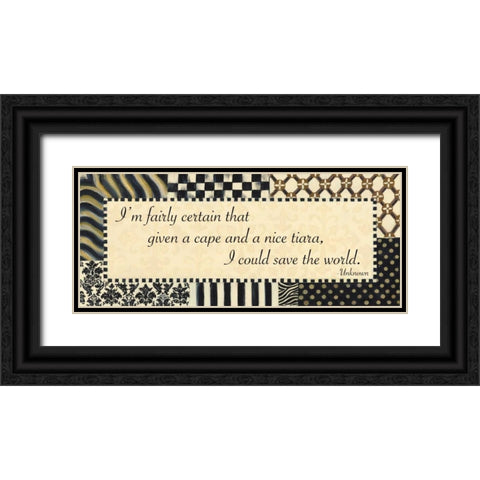 Save the World Black Ornate Wood Framed Art Print with Double Matting by Smith, Pamela