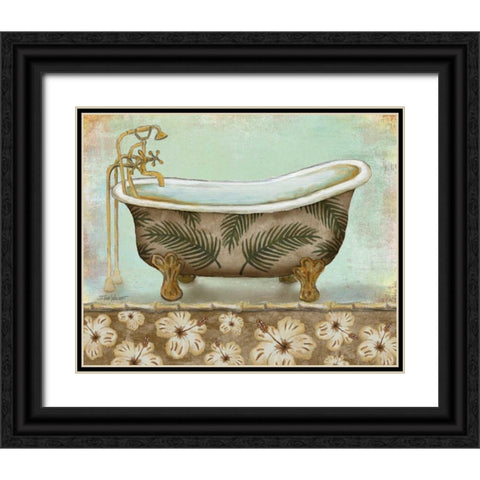 Tropical Bath I Black Ornate Wood Framed Art Print with Double Matting by Williams, Todd