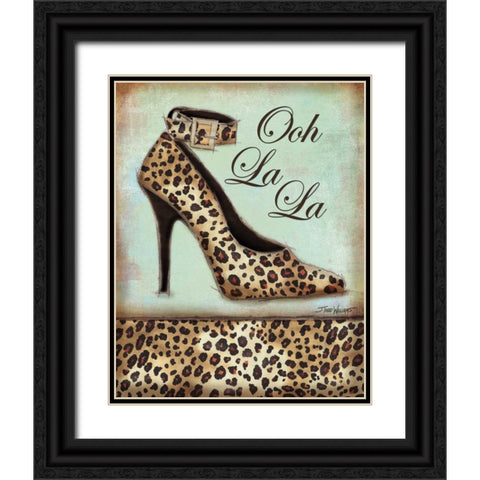 Leopard Shoe Black Ornate Wood Framed Art Print with Double Matting by Williams, Todd