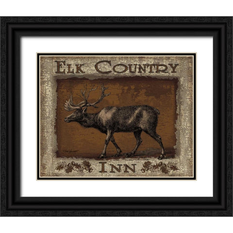 Elk Country Black Ornate Wood Framed Art Print with Double Matting by Williams, Todd