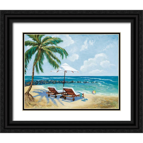 Sea Side Black Ornate Wood Framed Art Print with Double Matting by Williams, Todd
