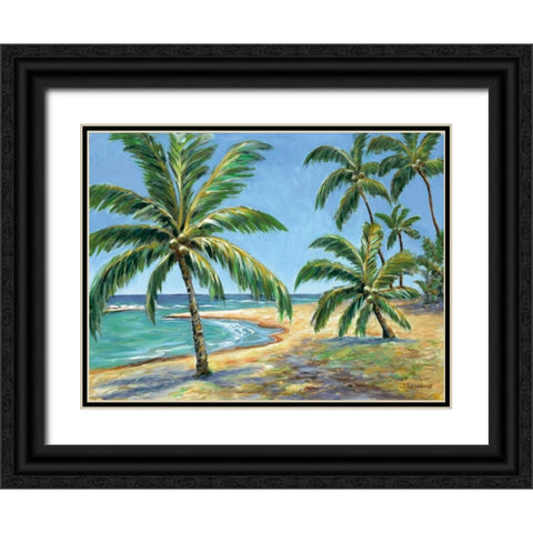 Tropical Beach Black Ornate Wood Framed Art Print with Double Matting by Williams, Todd
