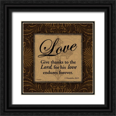 Love Black Ornate Wood Framed Art Print with Double Matting by Williams, Todd