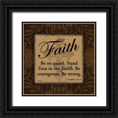 Faith Black Ornate Wood Framed Art Print with Double Matting by Williams, Todd