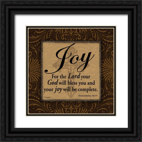 Joy Black Ornate Wood Framed Art Print with Double Matting by Williams, Todd