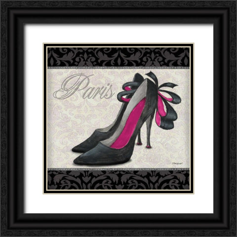 Pink Shoes Square II Black Ornate Wood Framed Art Print with Double Matting by Williams, Todd