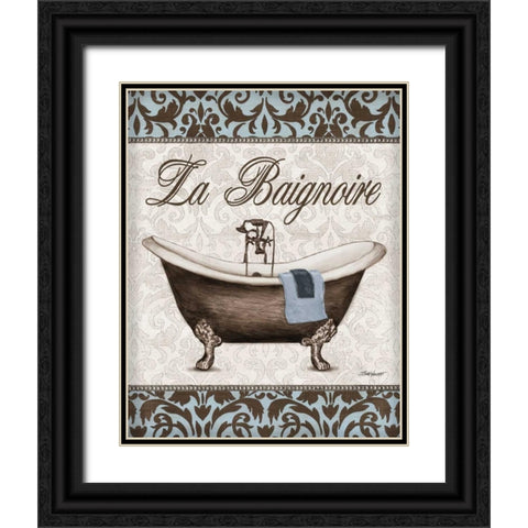 Vintage Tub Black Ornate Wood Framed Art Print with Double Matting by Williams, Todd