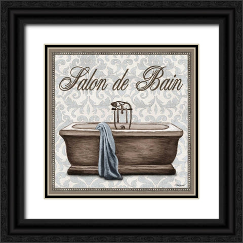 Salon de Bain Square Black Ornate Wood Framed Art Print with Double Matting by Williams, Todd