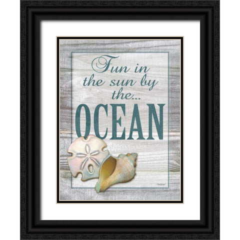 Fun in the Sun Black Ornate Wood Framed Art Print with Double Matting by Williams, Todd