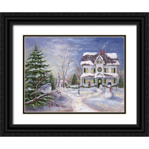 Home for the Holidays Black Ornate Wood Framed Art Print with Double Matting by Williams, Todd