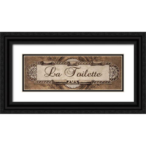 French Bath Sign I Black Ornate Wood Framed Art Print with Double Matting by Williams, Todd