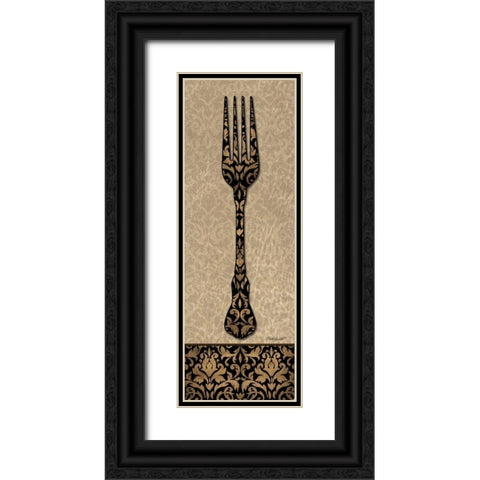 Fork Black Ornate Wood Framed Art Print with Double Matting by Williams, Todd