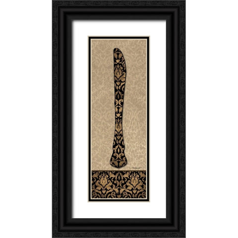 Knife Black Ornate Wood Framed Art Print with Double Matting by Williams, Todd