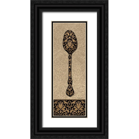 Spoon Black Ornate Wood Framed Art Print with Double Matting by Williams, Todd