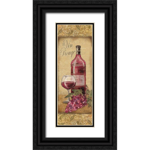 Vin Rouge Black Ornate Wood Framed Art Print with Double Matting by Williams, Todd