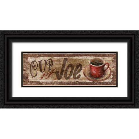 Cup of Joe Black Ornate Wood Framed Art Print with Double Matting by Williams, Todd