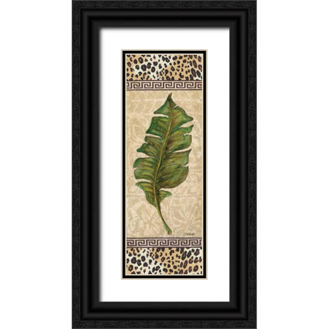 Leopard Palm Leaf I Black Ornate Wood Framed Art Print with Double Matting by Williams, Todd