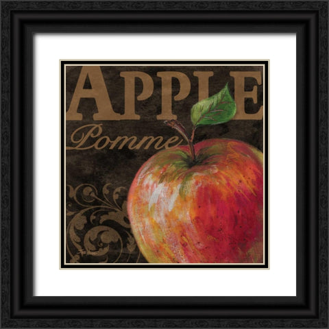 French Fruit Apple Black Ornate Wood Framed Art Print with Double Matting by Williams, Todd