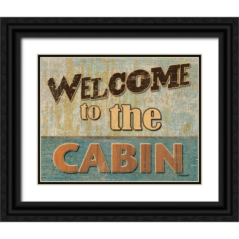 Welcome to the Cabin Black Ornate Wood Framed Art Print with Double Matting by Williams, Todd